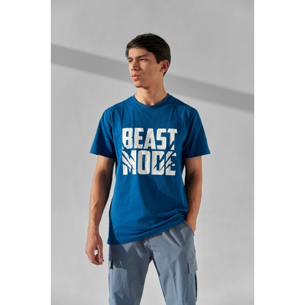 Erkaklar uchun Beast Mode fitnes futbolkasi