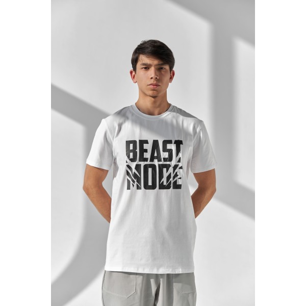 Erkaklar uchun Beast Mode fitnes futbolkasi