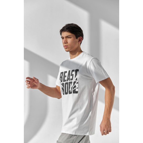 Erkaklar uchun Beast Mode fitnes futbolkasi