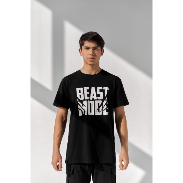 Erkaklar uchun Beast Mode fitnes futbolkasi