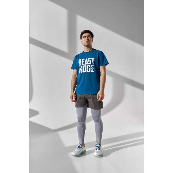 Erkaklar uchun Beast Mode fitnes futbolkasi