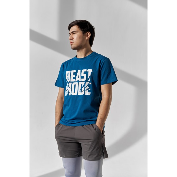Erkaklar uchun Beast Mode fitnes futbolkasi